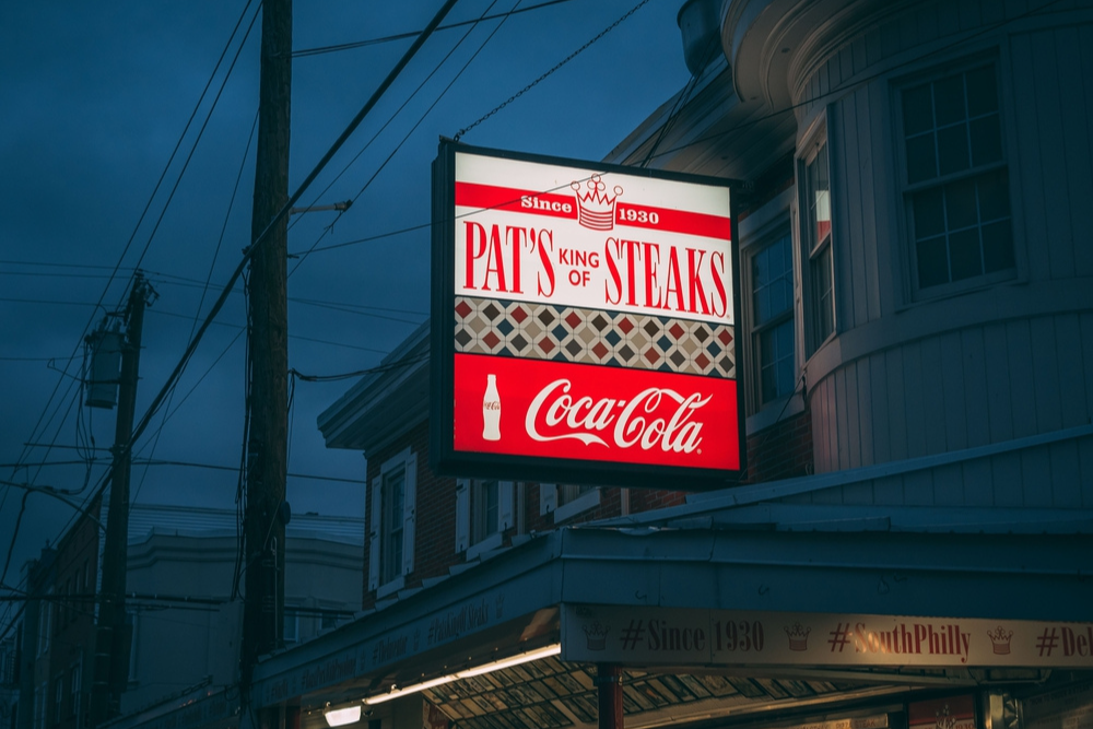 Pats Steaks - Cabinet Sign - PHILADELPHIA, PA