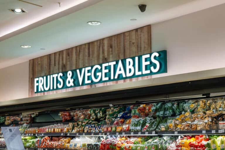 Fruits and Vegetables - Supermarket Signage - Tupp Signs