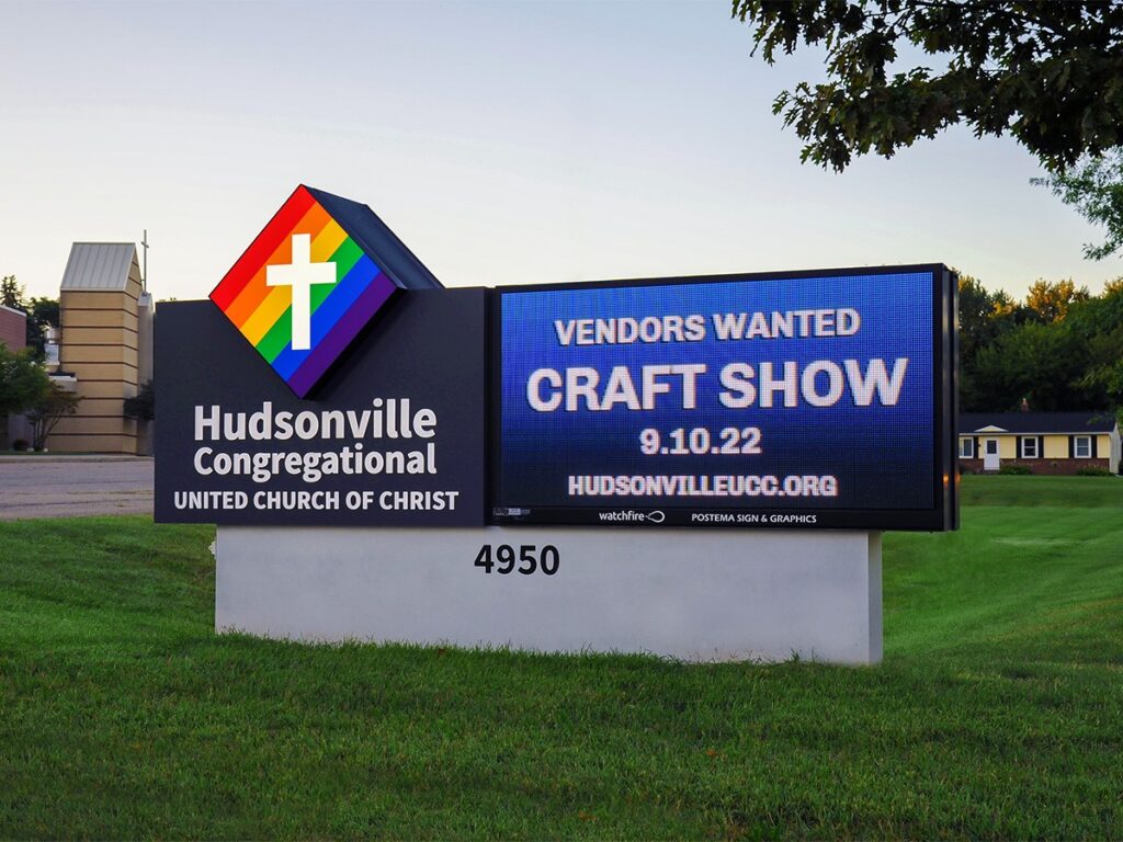Hudsonville Congregational United Church of Christ; 8mm, 3'5" x 6'3", Hudsonville, MI Industries: Churches | Places of Worship