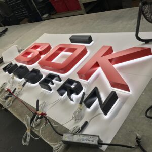 Edgelit ™ Design 100 - stainless steel fabricated letters