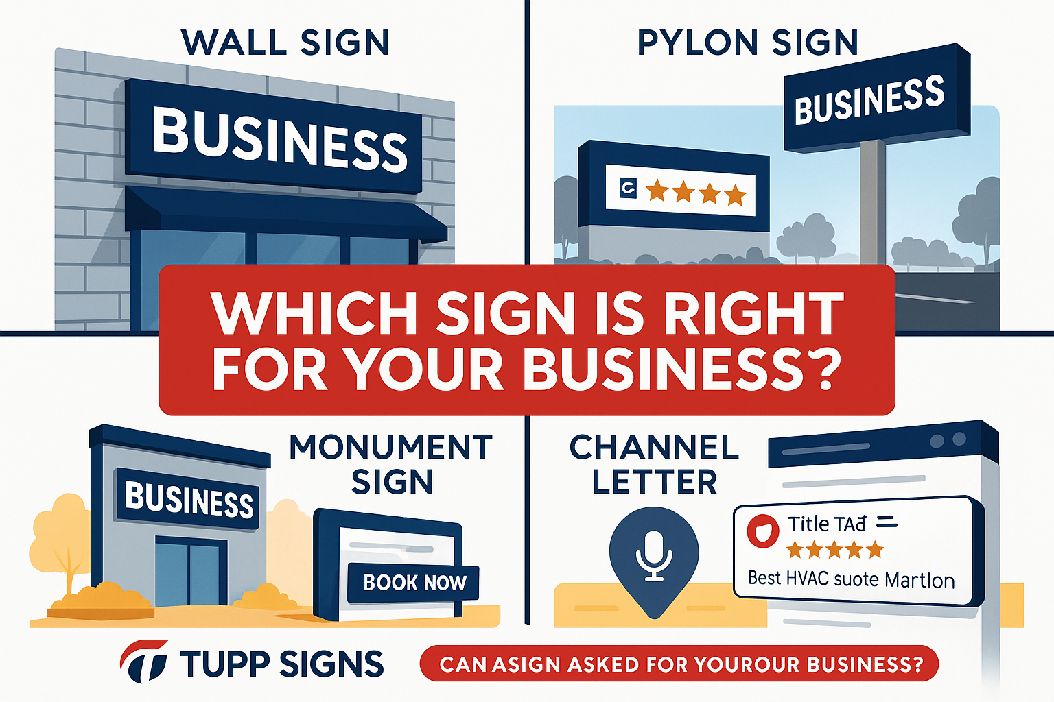 Wall Signs vs. Pylon Signs in Dover Zoning- What You Can and Can’t Combine